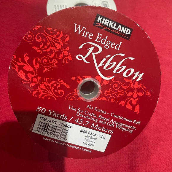 Christmas Decorating Holiday Ribbon by Kirkland 2 Brand New Unused 1 - 50% used - Picture 2 of 5